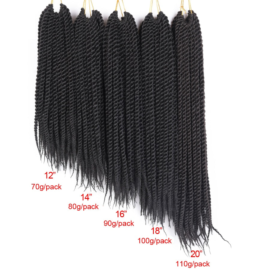 TOMO Crochet Hair Extensions 22strands 12" 14" 16" 18" 20" 22" Crochet Braids Ombre Brown Burgundy Synthetic Hair Extensions