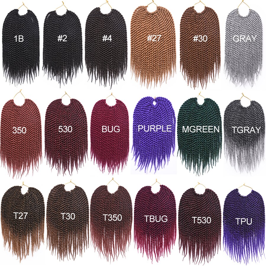 TOMO Crochet Hair Extensions 22strands 12" 14" 16" 18" 20" 22" Crochet Braids Ombre Brown Burgundy Synthetic Hair Extensions