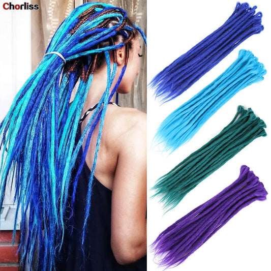 Handmade Dreadlocks Hair Extensions Synthetic Dreads For Women Dreadlocks Hook Braids Hair Crochet Hair Hip Hop Style For Men