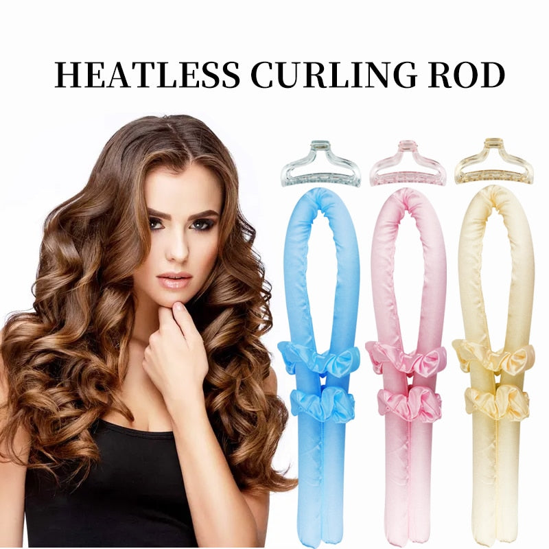 Hot Sale Women Sleeping Soft Heatless Curling Rod Headband Hair Curling Ribbon Make Hair Curly