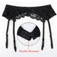 Women's Sexy Lingerie Plus Size Lace Garter Suspenders Transparent Underwear Adjustable Double Breasted Waist Belt For Stockings