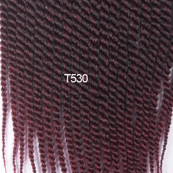 TOMO Crochet Hair Extensions 22strands 12" 14" 16" 18" 20" 22" Crochet Braids Ombre Brown Burgundy Synthetic Hair Extensions