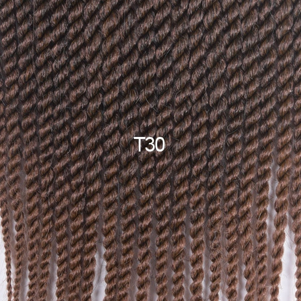 TOMO Crochet Hair Extensions 22strands 12" 14" 16" 18" 20" 22" Crochet Braids Ombre Brown Burgundy Synthetic Hair Extensions