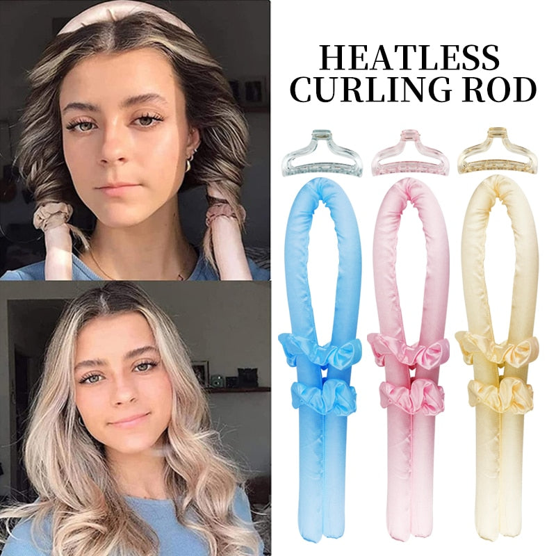 Hot Sale Women Sleeping Soft Heatless Curling Rod Headband Hair Curling Ribbon Make Hair Curly