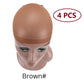 Nunify Nude Mesh Net Wig Caps With Closed End For Wigs 2Pcs/Pack Free Size Stocking Cap Red Coffee Black Begie Brown 6 Colors