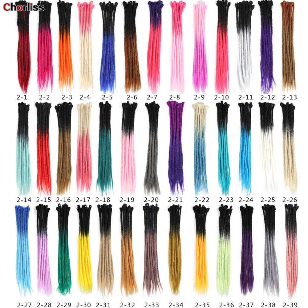 Handmade Dreadlocks Hair Extensions Synthetic Dreads For Women Dreadlocks Hook Braids Hair Crochet Hair Hip Hop Style For Men