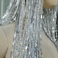 Designer Silver Sequin Crystal Tassel Wigs Women Birthday Party Rhinestone Fringes Headwear Club Stage Dancer Singer Accessories