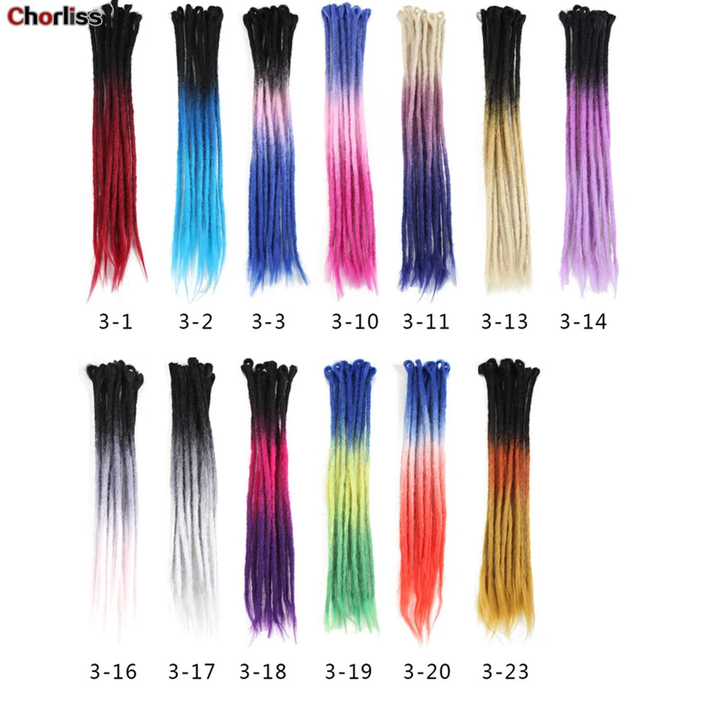 Handmade Dreadlocks Hair Extensions Synthetic Dreads For Women Dreadlocks Hook Braids Hair Crochet Hair Hip Hop Style For Men