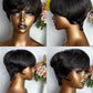 Human Hair Wigs Short Pixie Cut Wig Human Hair For Black Women Machine Made Wigs With Bangs Glueless Wig Perruque Cheveux Humain