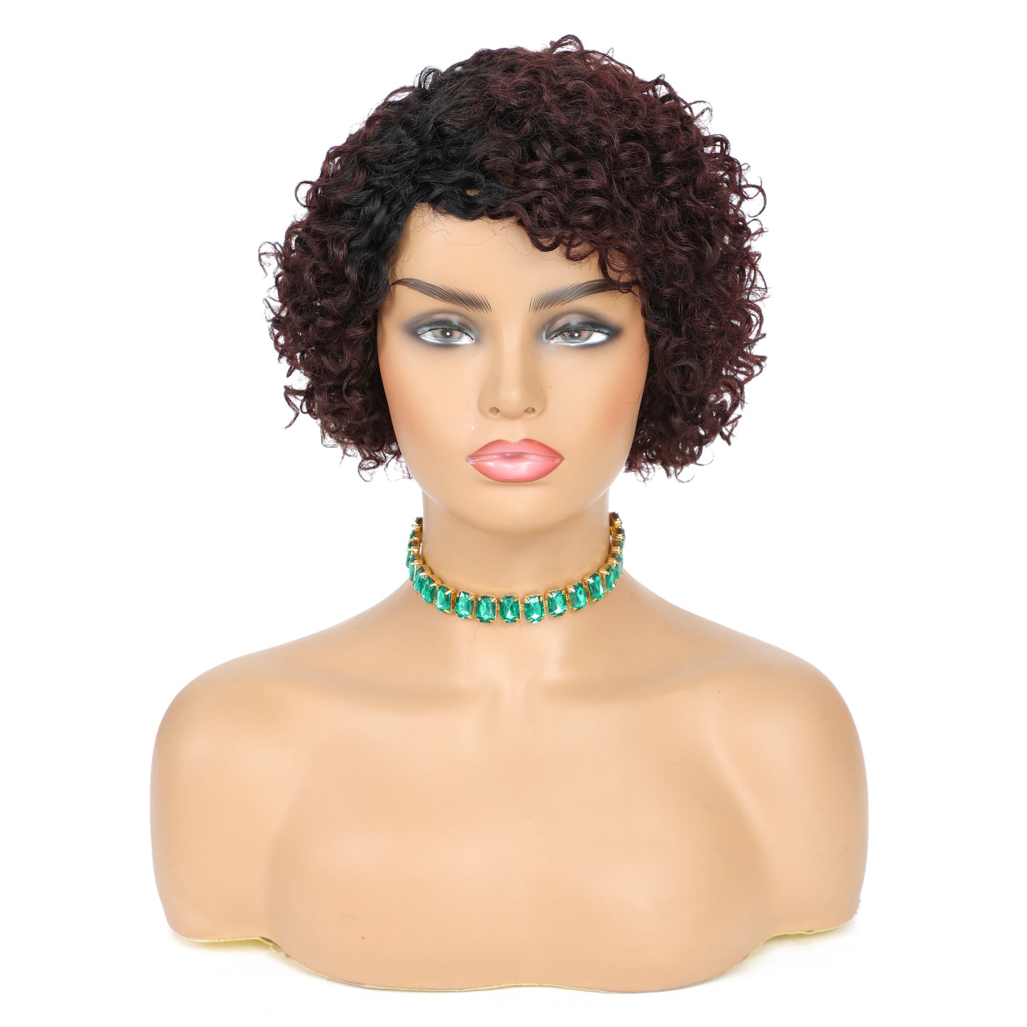 SSH  Curly Wigs Short Pixie Cut Human Hair For Women Natural Black Remy Hair 150% Density Glueless Cheap Side Part Human Wigs