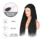 Kinky Straight Wig 180% Density Black Yaki Lace Front Wig For Women With Baby Hair Synthetic Wigs Heat Temperature Glueless