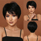 EASIHAIR Blonde Ombre Short Wigs Synthetic Hair Wigs for Women Natural Futura Hair With Bangs Daily Wigs Heat Resistant