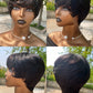 Human Hair Wigs Short Pixie Cut Wig Human Hair For Black Women Machine Made Wigs With Bangs Glueless Wig Perruque Cheveux Humain