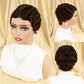 Brazilian Short Pixie Cut Human Hair Wigs Finger Waves Hairstyles For Black Women Full Machine Made Wigs Short Wigs Glueless