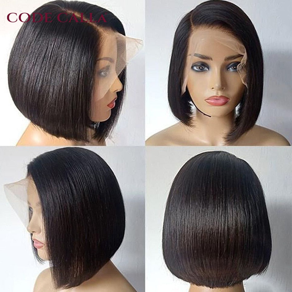 Straight Bob Wig Lace Front Human Hair Wigs For Women 180% Brazilian Human Hair Wig Sale Glueless Wig Human Hair Ready To Wear