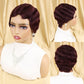 Brazilian Short Pixie Cut Human Hair Wigs Finger Waves Hairstyles For Black Women Full Machine Made Wigs Short Wigs Glueless