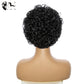 Synthetic Omber Brown Glueless Cosplay Wigs XISHIXIU Short Hair Curly Wigs With Bangs For White  Women African  High Temperature