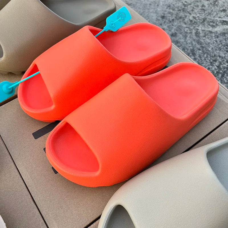 New 35~45 Designer Mens Women Luxury High Quality Foam Runner Summer Slides Casual Slippers Beach Sandals Original Shoes for Men