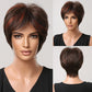 EASIHAIR Blonde Ombre Short Wigs Synthetic Hair Wigs for Women Natural Futura Hair With Bangs Daily Wigs Heat Resistant