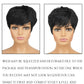 Human Hair Wigs Short Pixie Cut Wig Human Hair For Black Women Machine Made Wigs With Bangs Glueless Wig Perruque Cheveux Humain