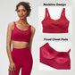 Women High Impact Fitness Yoga Bra Solid Color Sexy Back Ajustable Sports Underwear Breathable Gym Running Top With Cesht Pads