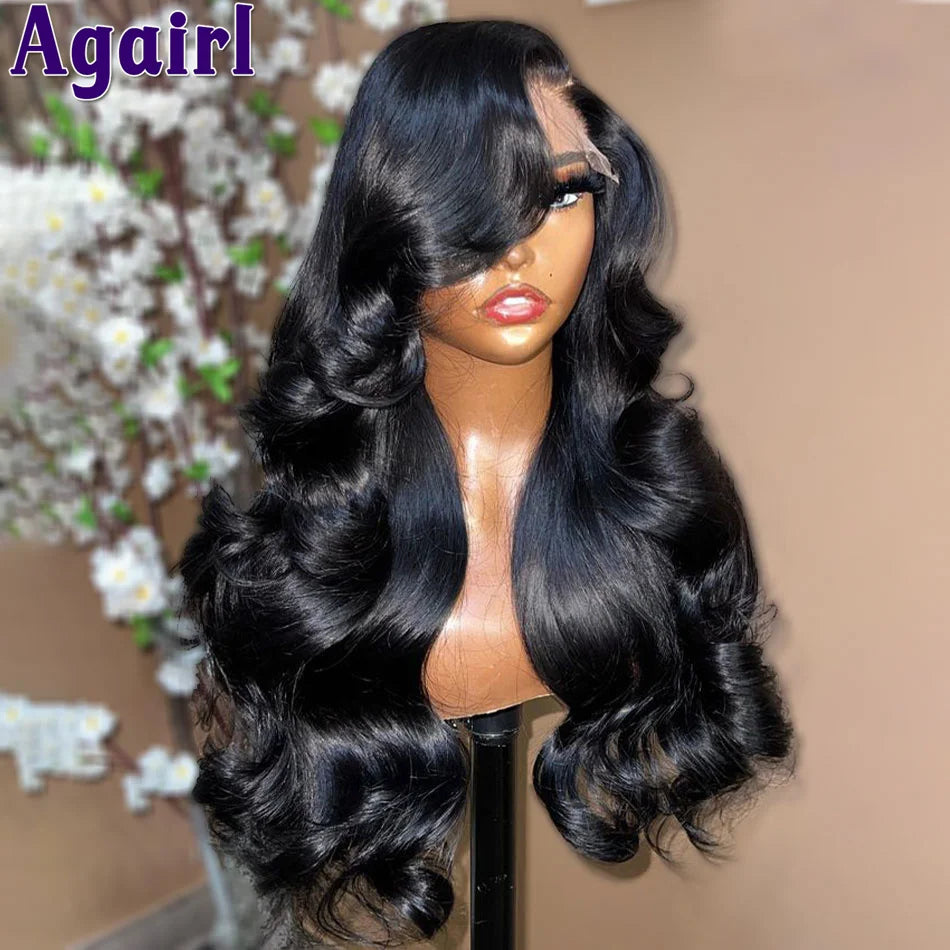 180% Highlight Honey Blonde With Black Glueless Human Hair Wigs Body Wave HD Transparent 13x6 13x4 Lace Frontal Wigs Pre Plucked