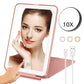 Portable Foldable Travel Makeup Mirror With Led Light Infinity  Bedroom Tocador Vanity Mirrors Cute Make Up Tools  Accessories