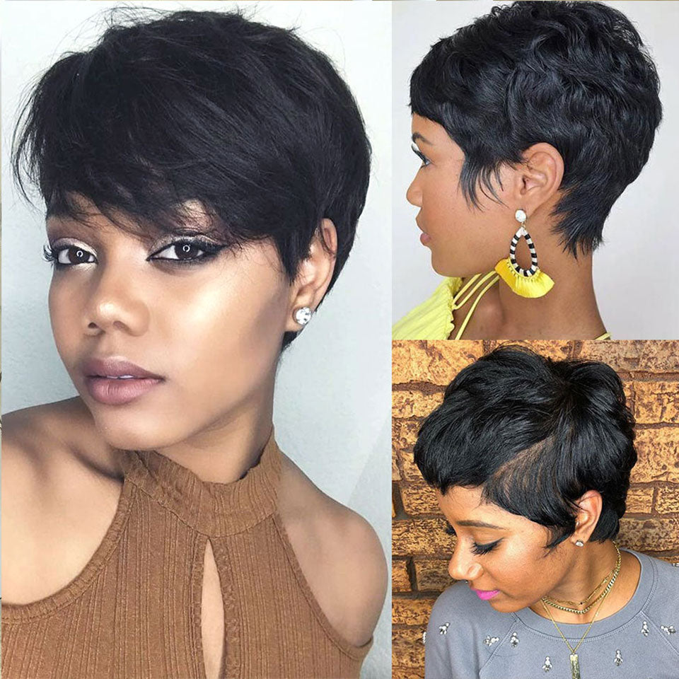 Short Bob Wig Pixie Cut Wig Human Hair Straight Wigs For Women Human Hair Accessories Glueless Wig Human Hair Ready To Wear Sale