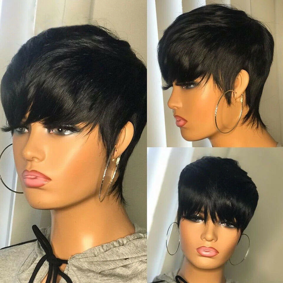 Short Bob Wig Pixie Cut Wig Human Hair Straight Wigs For Women Human Hair Accessories Glueless Wig Human Hair Ready To Wear Sale