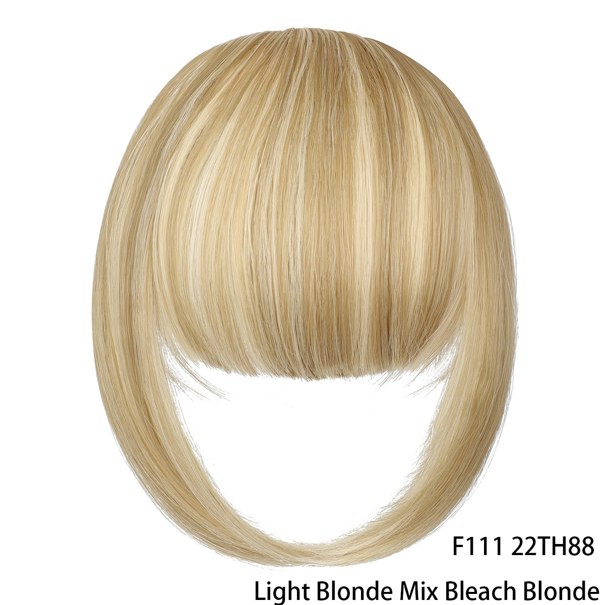 SHANGZI False Bangs Synthetic hair Bangs Hair Extension Fake Fringe Natural hair clip on bangs Light Brown HighTemperature wigs