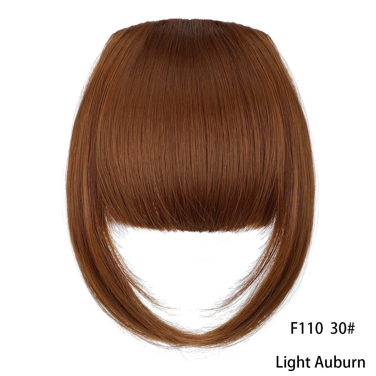 SHANGZI False Bangs Synthetic hair Bangs Hair Extension Fake Fringe Natural hair clip on bangs Light Brown HighTemperature wigs