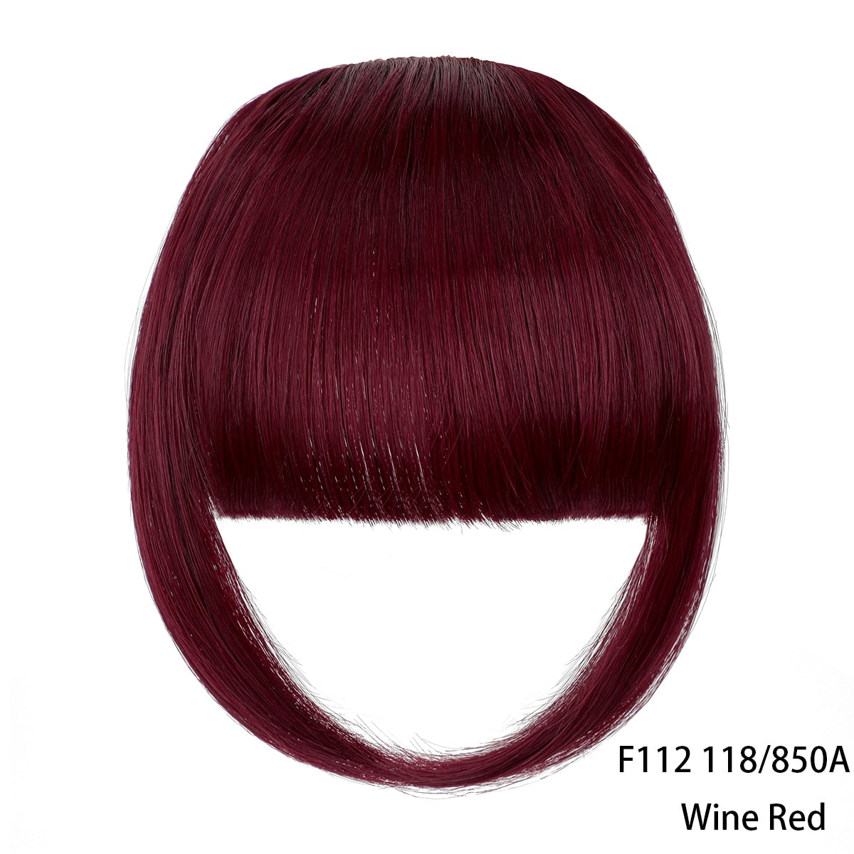 SHANGZI False Bangs Synthetic hair Bangs Hair Extension Fake Fringe Natural hair clip on bangs Light Brown HighTemperature wigs