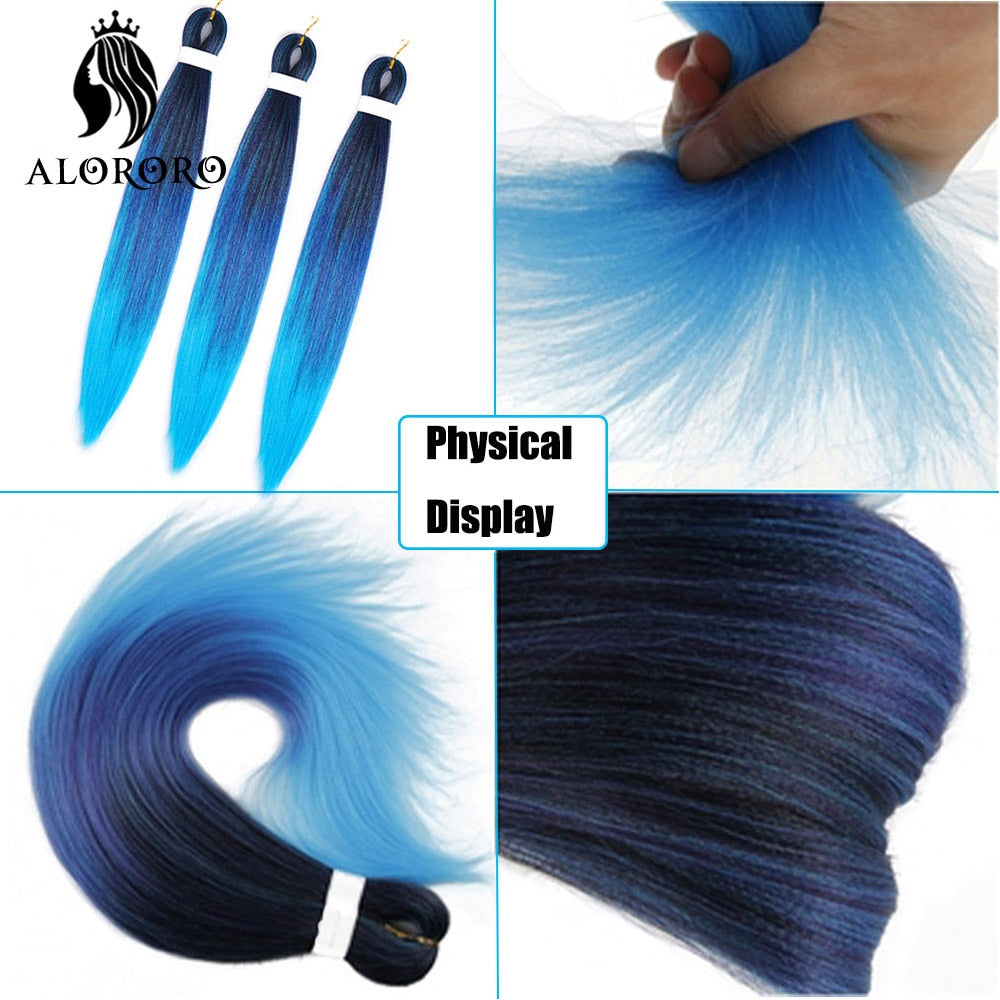 Alororo Synthetic Hair Braids Extensions Braiding Hair Pre Stretched 24 Inches Afro Jumbo Braid Hair Profession Braids