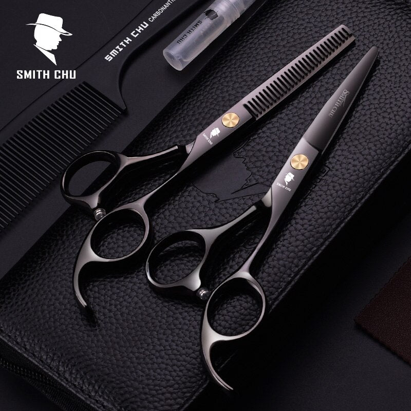 Smith Chu Hair Scissors Professional Hairdressing Scissors High Quality Cutting Thinning Scissor Shears Hairdresser Barber Razor