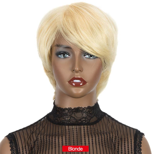 Rebecca Pixie Hair Straight Hair Short Cut Wig Human Hair Full Wig Brazilian Human Hair Wigs For Black Women Blonde Cheap Wig