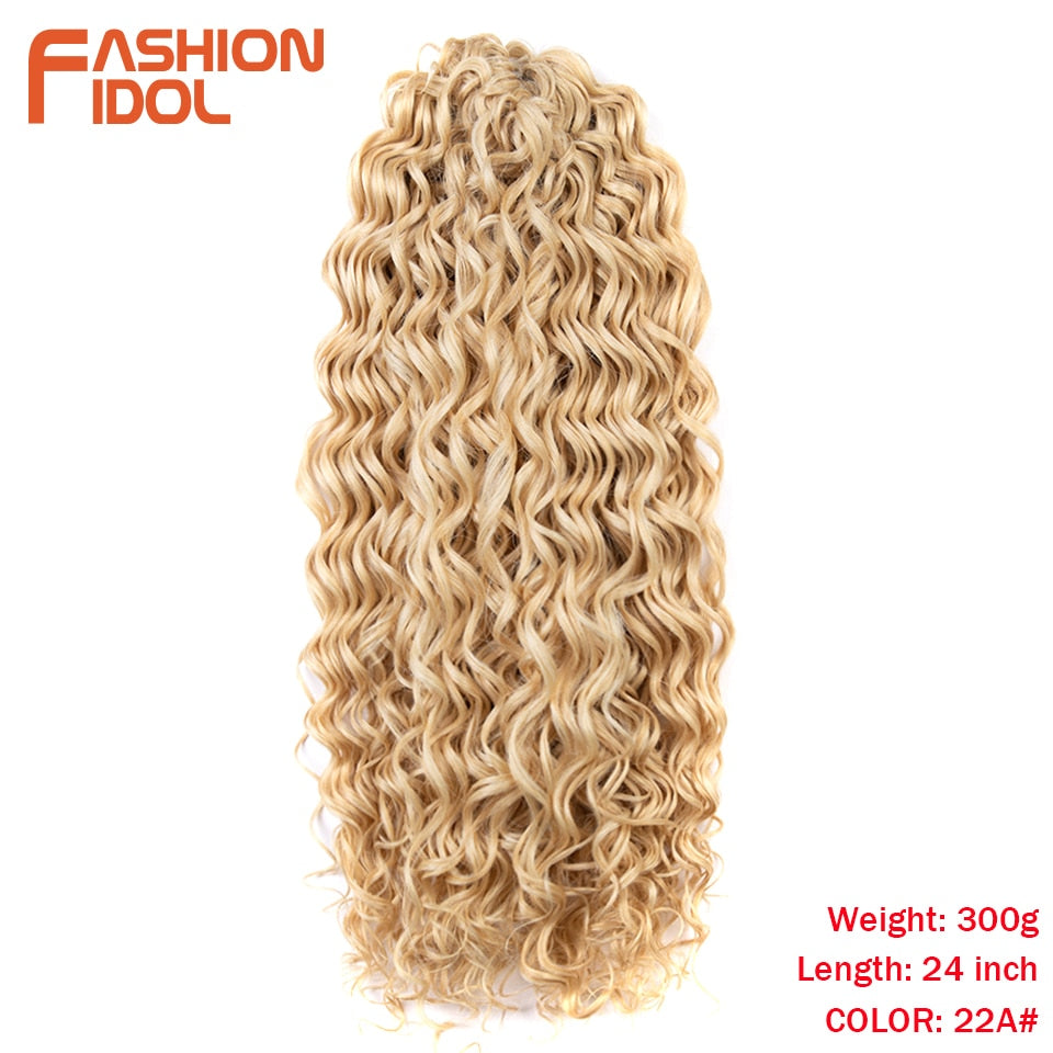 Deep Wavy Twist Crochet Hair Synthetic Afro Curly Hair Crochet Braids High Temperature Fiber Braiding Hair Extensions For Women