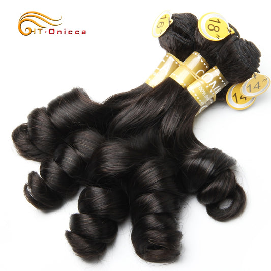 Curly Bundles 5 Pcs/Lot Peruvian Human Hair Bundles Egg Curl Hair Natural Color Human Hair Extensions For Black Women