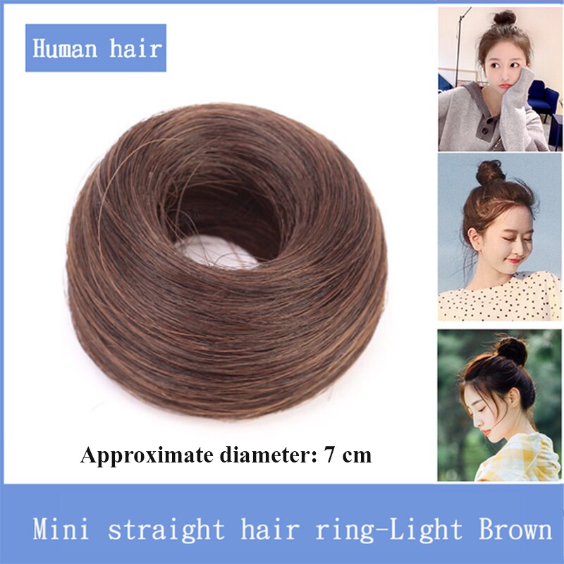 Bybrbana Brazil 100% Human Hair Non-remy Hair Soft Hair Bun Curly  Elastic Wavy Braid Headband Ponytail Women