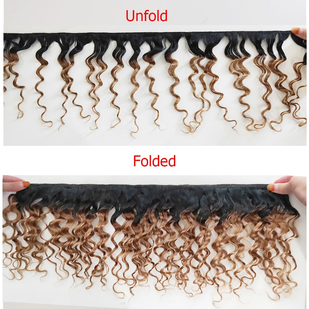 4/6 Bundles 50g/pc T 1B 27 Honey Blonde Ombre Brazilian Water Wave Brown Black Remy Human Hair Short Bob Style MOGUL HAIR