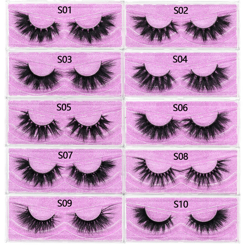 FOXESJI 3D Mink Lashes Makeup False Eyelashes Fluffy Thick Cross Cruelty free Natural Mink Eyelashes Eyelash Extension Lashes