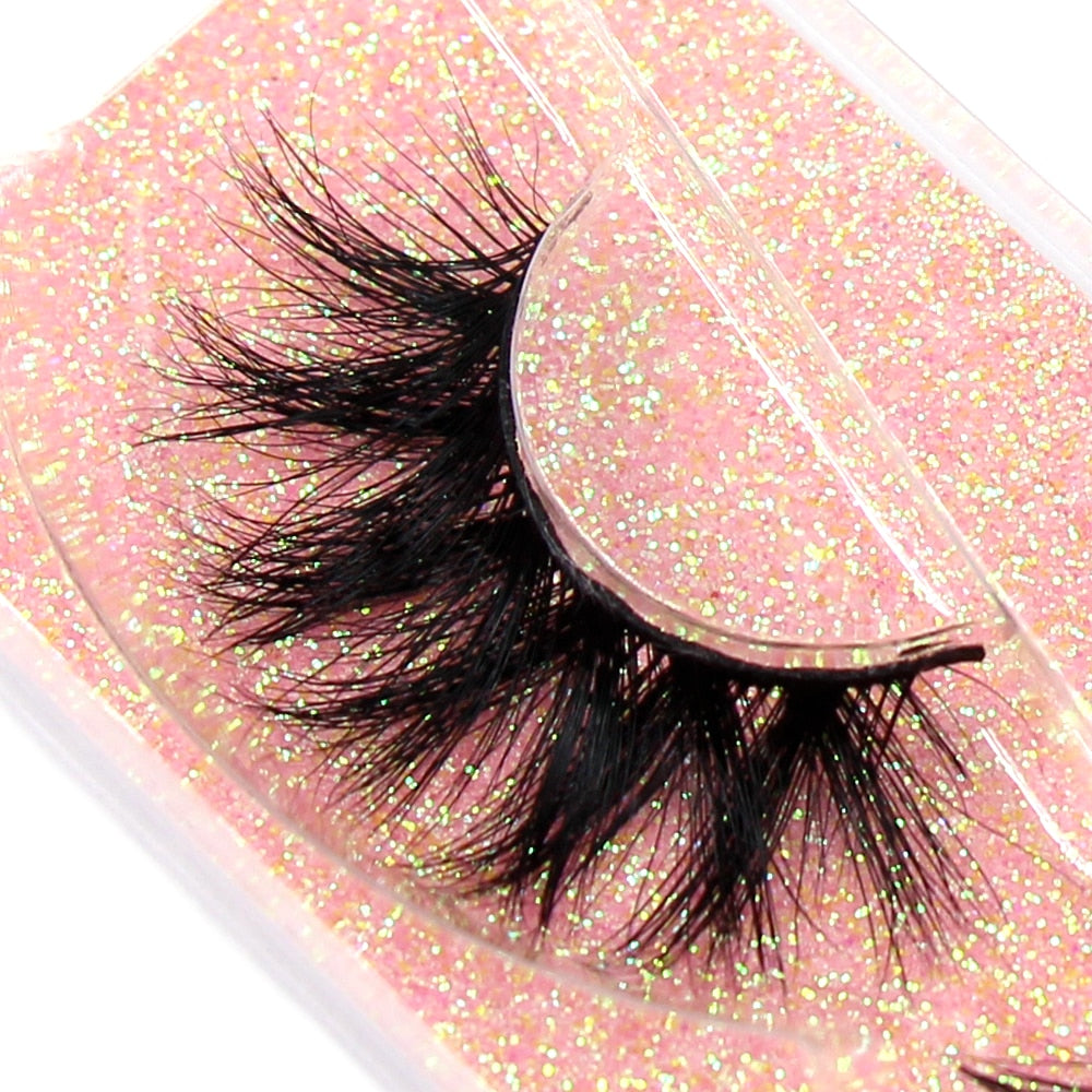 FOXESJI Makeup Eyelashes 3D Mink Lashes Fluffy Soft Wispy Natural Cross Eyelash Extension Reusable Lashes Mink False Eyelashes