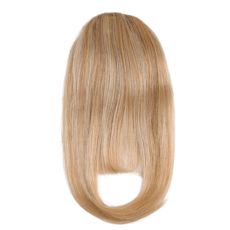 BHF Human Hair Bangs 8inch 20g Front 3 clips in Straight Remy Natural Human Hair Fringe All Colors