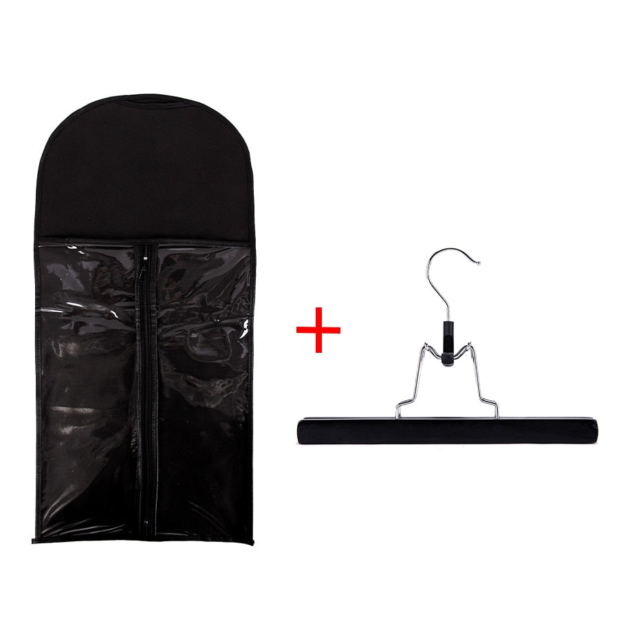 Alileader Wig Storage Bag With Hanger Wig Storage Holder For Hairpieces Non-woven Transparent Wig Accessories Wigs Storage Bag