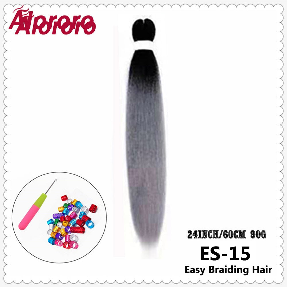 Alororo Synthetic Hair Braids Extensions Braiding Hair Pre Stretched 24 Inches Afro Jumbo Braid Hair Profession Braids