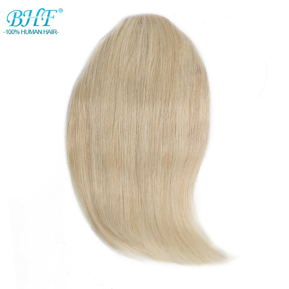 BHF Human Hair Bangs 8inch 20g Front 3 clips in Straight Remy Natural Human Hair Fringe All Colors