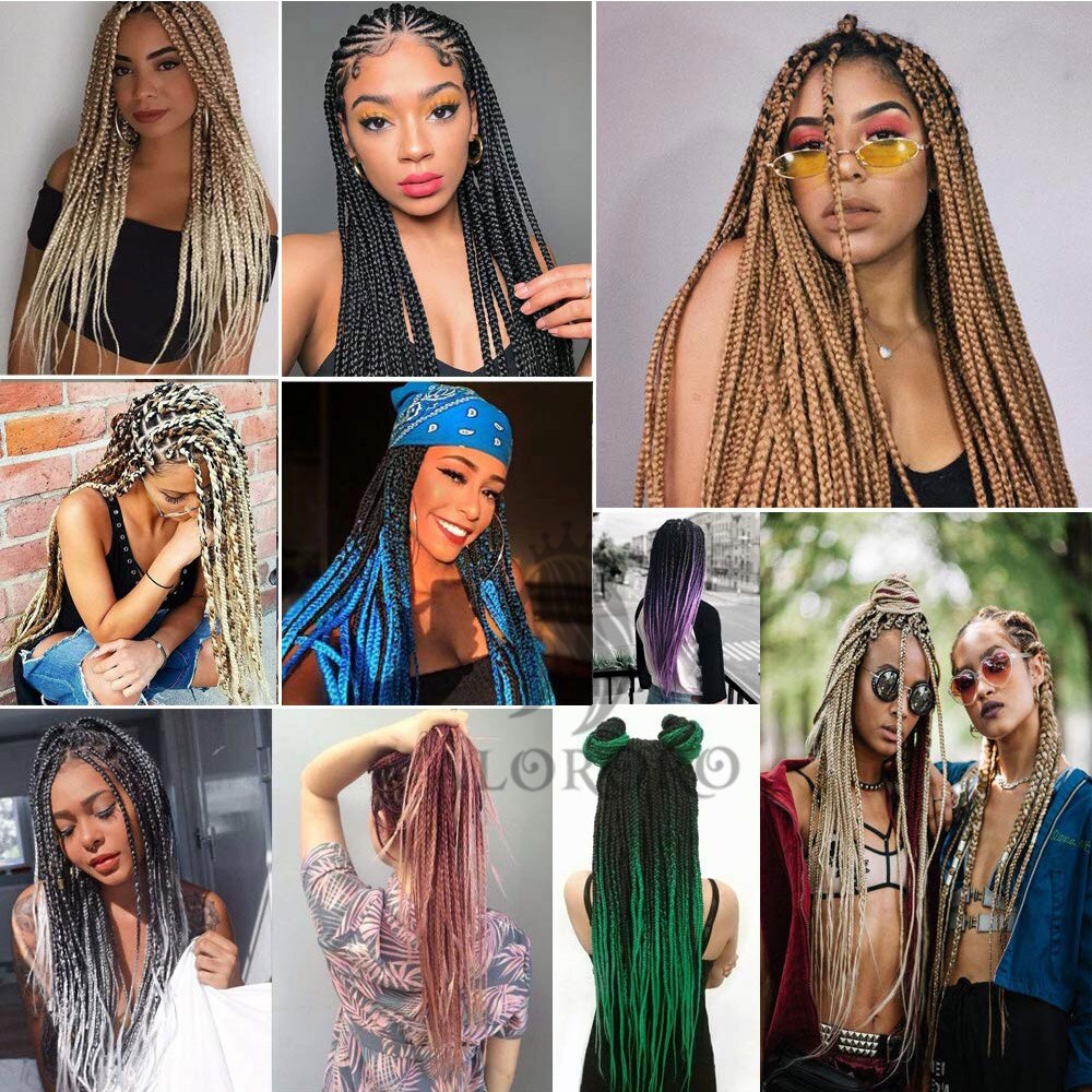 Alororo Synthetic Hair Braids Extensions Braiding Hair Pre Stretched 24 Inches Afro Jumbo Braid Hair Profession Braids