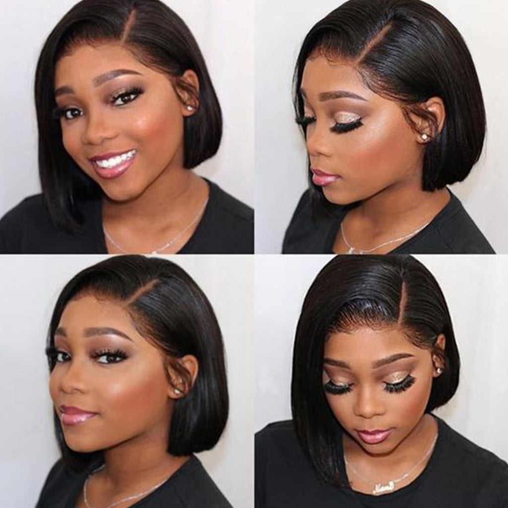 Closure wig Short Wig Bob Human Hair Megalook 4x4 13x4 Front Human Lace Wigs Virgin Hair Wigs Straight Lace Front Wig Bob Wigs