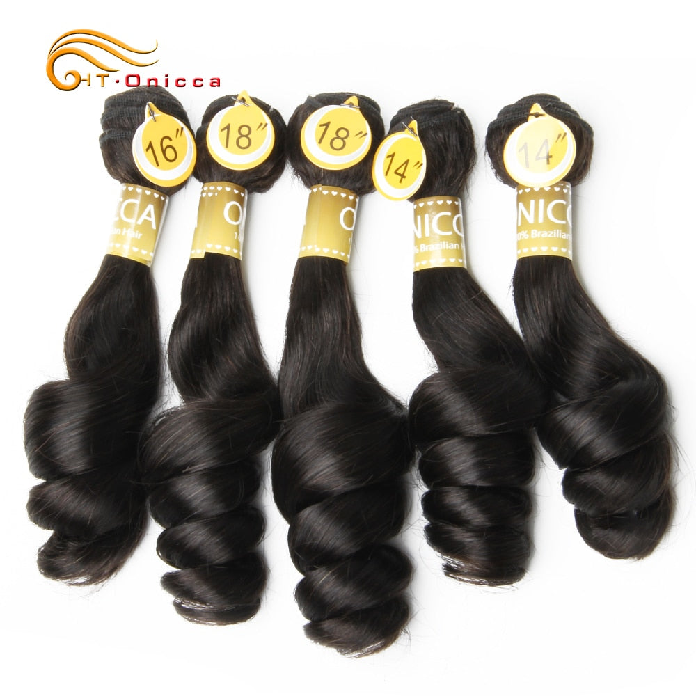 Curly Bundles 5 Pcs/Lot Peruvian Human Hair Bundles Egg Curl Hair Natural Color Human Hair Extensions For Black Women