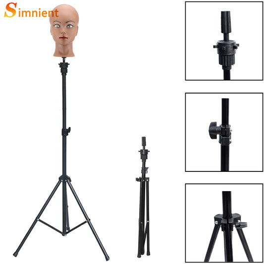 Simnient Adjustable Tripod Stand Holder Mannequin Head Tripod Hairdressing Training Head Holder Top Selling Hair Wig Stands Tool