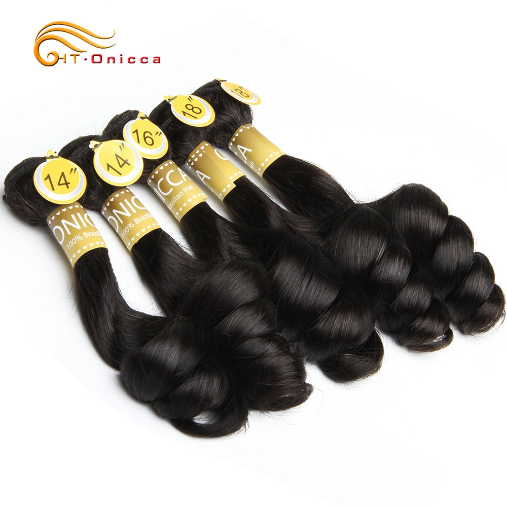 Curly Bundles 5 Pcs/Lot Peruvian Human Hair Bundles Egg Curl Hair Natural Color Human Hair Extensions For Black Women